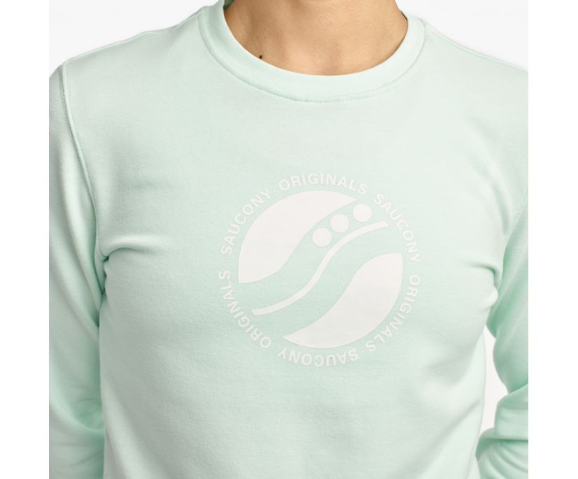 πουκαμισα γυναικεια Saucony Rested Crewneck μπλε | SDORTF576