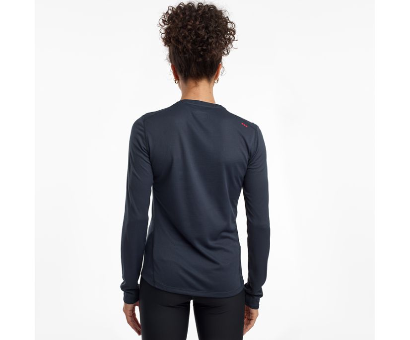 πουκαμισα γυναικεια Saucony Stopwatch Long Sleeve μπλε | VATOPH491