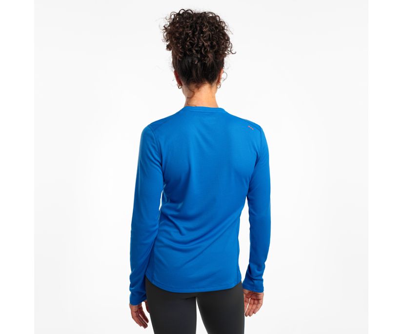 πουκαμισα γυναικεια Saucony Stopwatch Long Sleeve μπλε | WMQZAH547