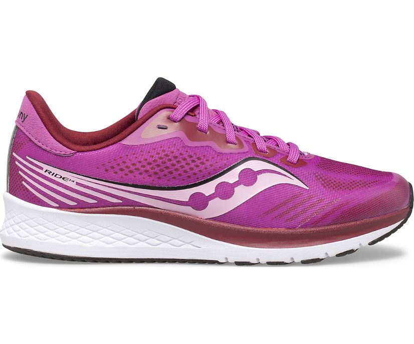 αθλητικα παπουτσια παιδικα Saucony Ride 14 ροζ | QGIRLF417