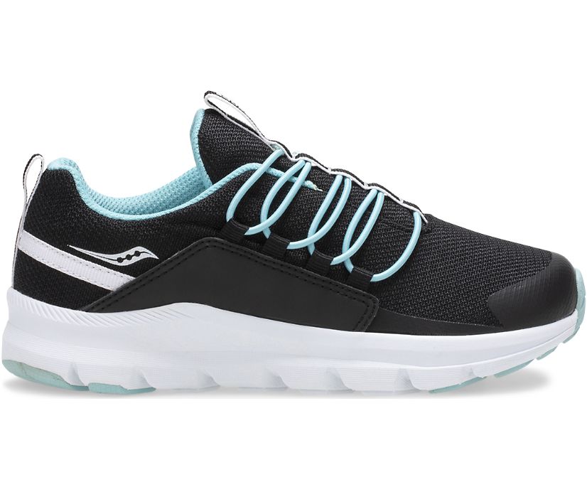 αθλητικα παπουτσια παιδικα Saucony Stretch & Go μαυρα τυρκουάζ | ZPYTGS302