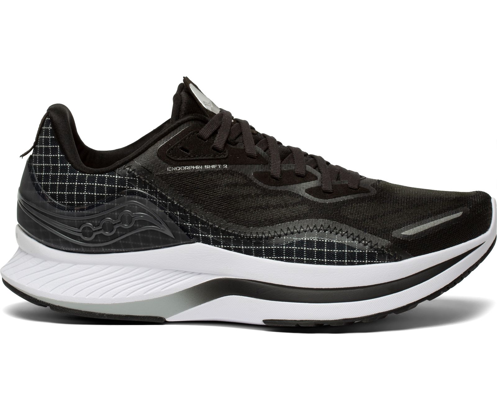 παπουτσια για τρεξιμο ανδρικα Saucony Endorphin Shift 2 μαυρα ασπρα | DOVSCN946