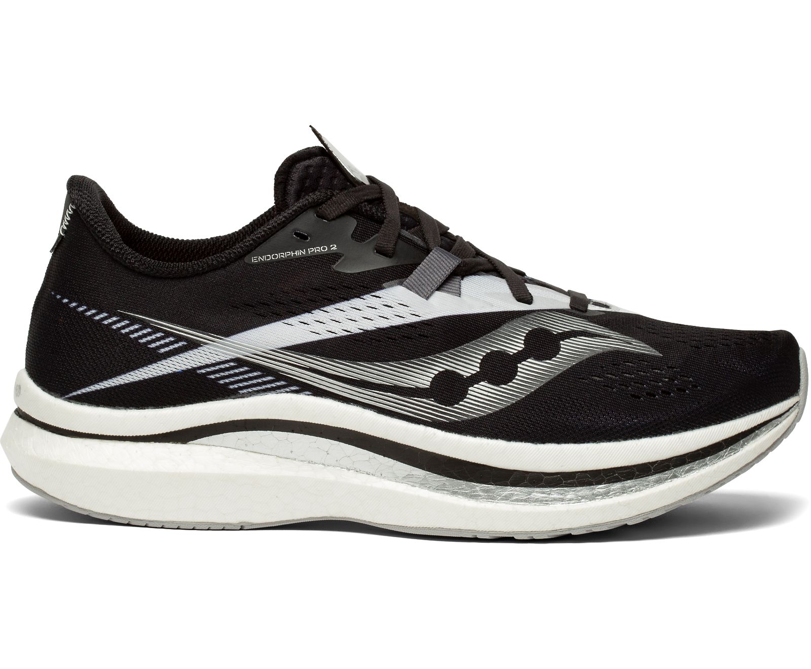 παπουτσια για τρεξιμο ανδρικα Saucony Endorphin Pro 2 μαυρα ασπρα | KJOHIC469