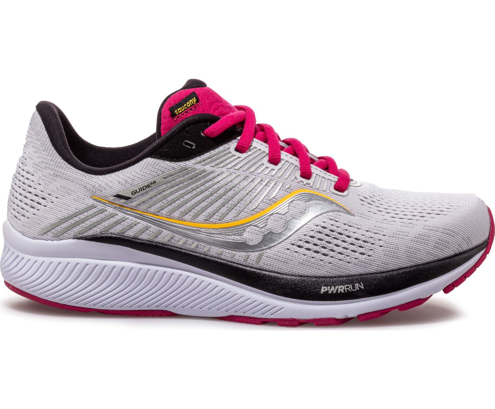 παπουτσια για τρεξιμο γυναικεια Saucony Guide 14 γκρι μπορντο | EDMLPQ570