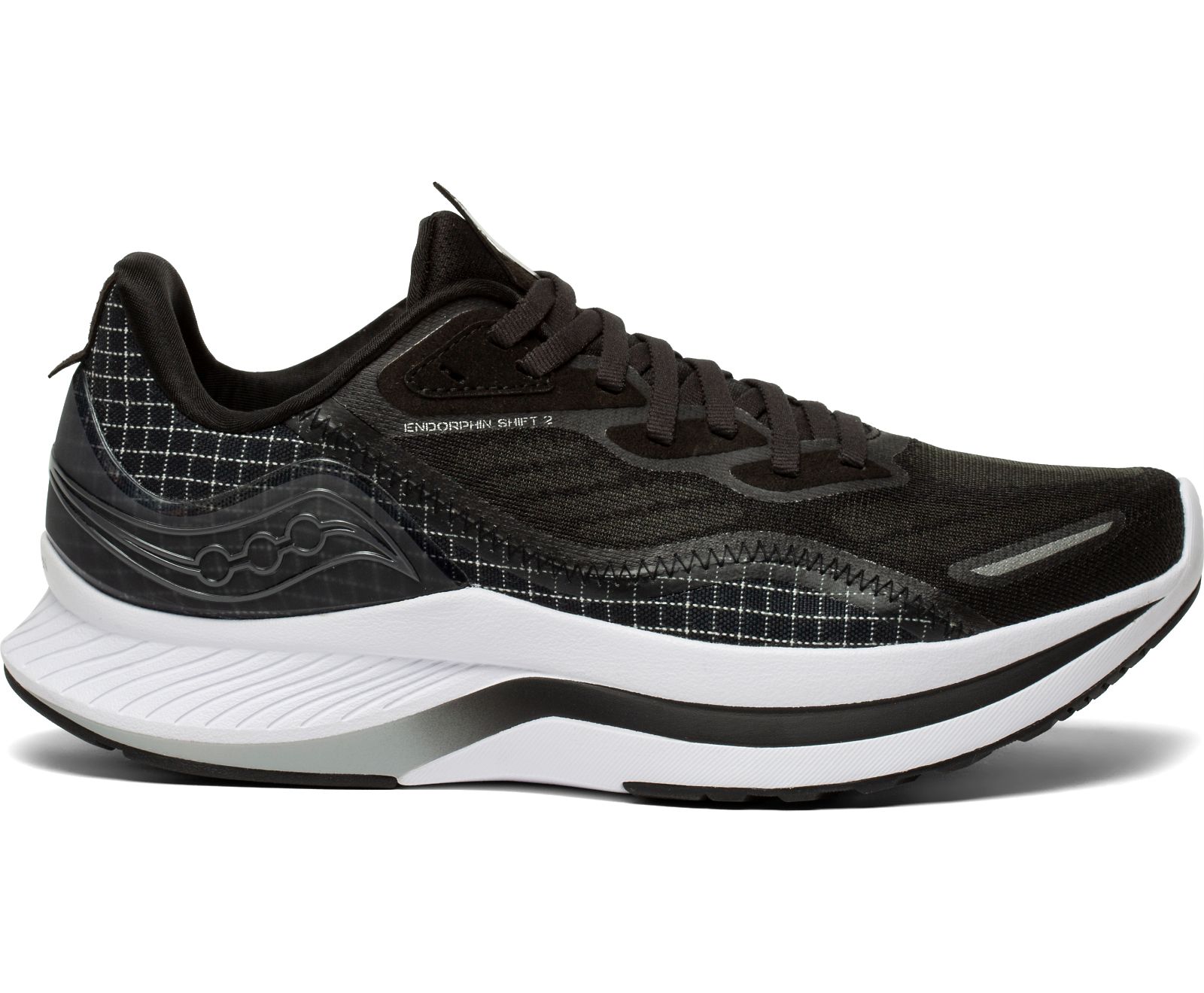 παπουτσια για τρεξιμο γυναικεια Saucony Endorphin Shift 2 μαυρα ασπρα | HUZLWE083