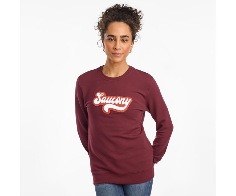 πουκαμισα γυναικεια Saucony Rested Crewneck μπορντο | CEBGYP520