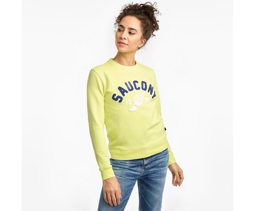 πουκαμισα γυναικεια Saucony Rested Crewneck ανοιχτο πρασινο | FMTWGR857